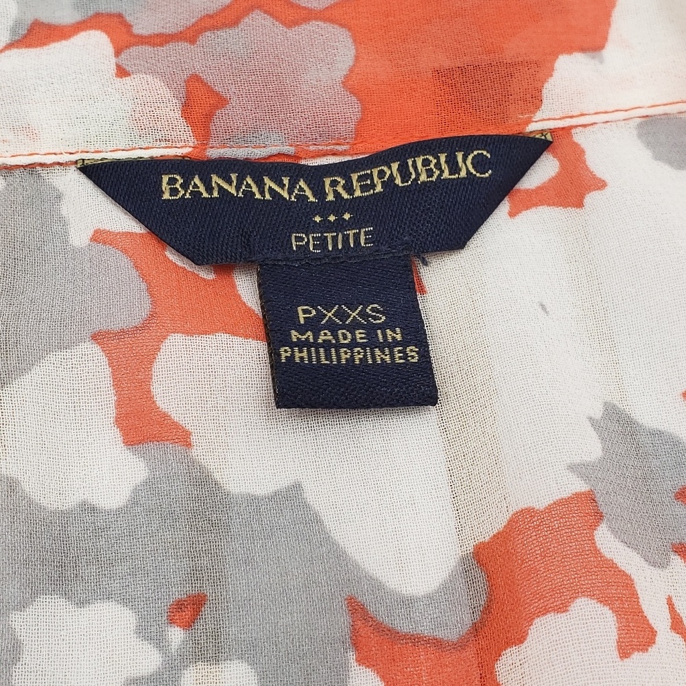 Floral Print Ruffle Neck Top Banana Republic - Picture 3 of 8